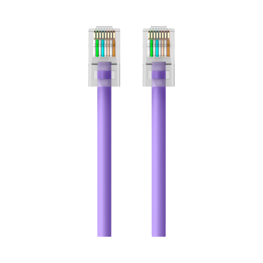Belkin CAT6 Ethernet Patch Cable with RJ45 Gold-Plated Connectors (Purple) — Being Shipped