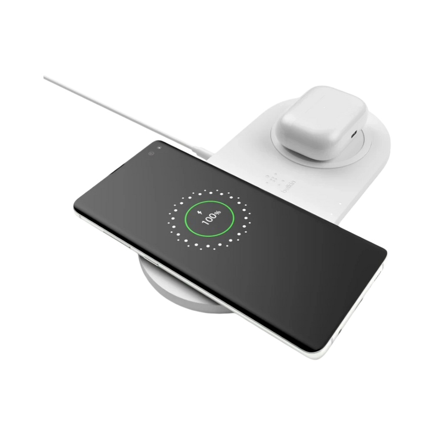 Belkin BOOST CHARGE Dual 10W Wireless Charging Pad (White) — Being Shipped