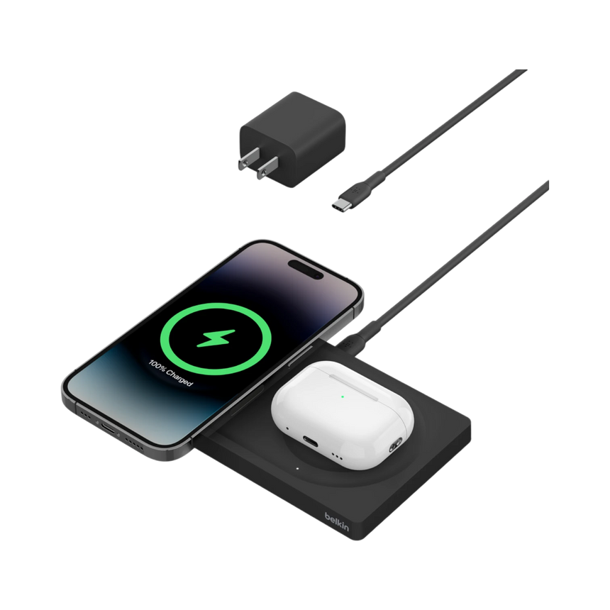 Belkin BoostCharge Pro 2-in-1 Wireless Charging Pad 20W (Black) — Being Shipped