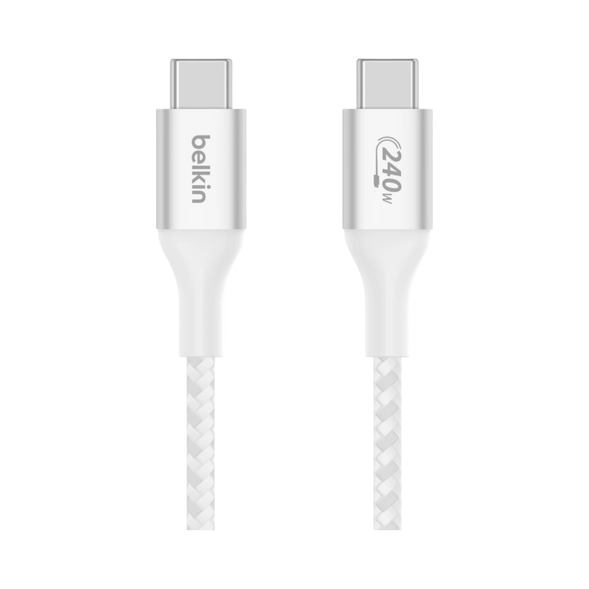 Belkin BoostCharge 240W USB-C Cable 6.6ft (White) — Being Shipped