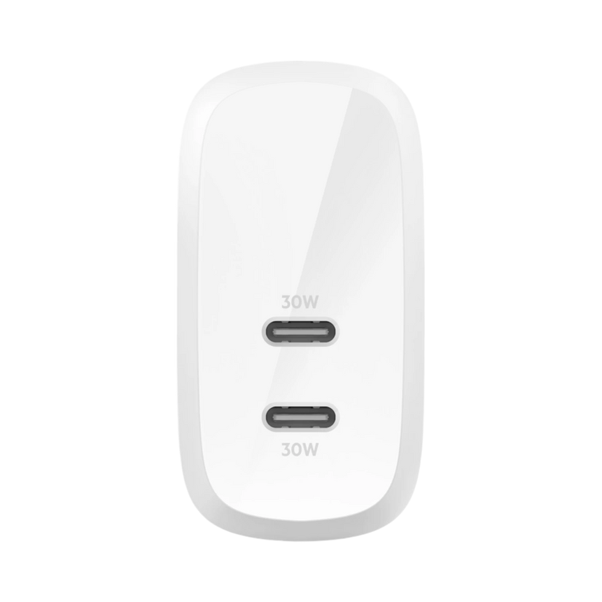 Belkin BoostCharge Pro 60W Dual USB-C Wall Charger (White) — Being Shipped