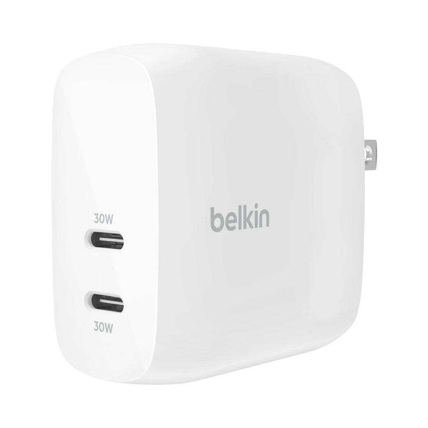 Belkin BoostCharge Pro 60W Dual USB-C Wall Charger (White) — Being Shipped