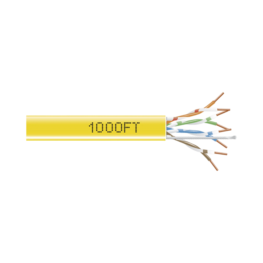 Black Box 1000ft GigaBase CAT5e 350-MHz Ethernet Bulk Cable (Yellow) — Being Shipped