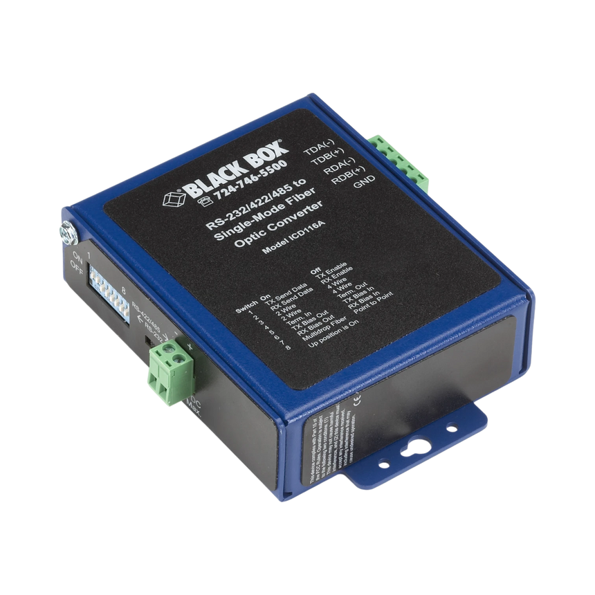 Black Box Async RS-232/422/485 Fiber Extender Singlemode SC — Being Shipped