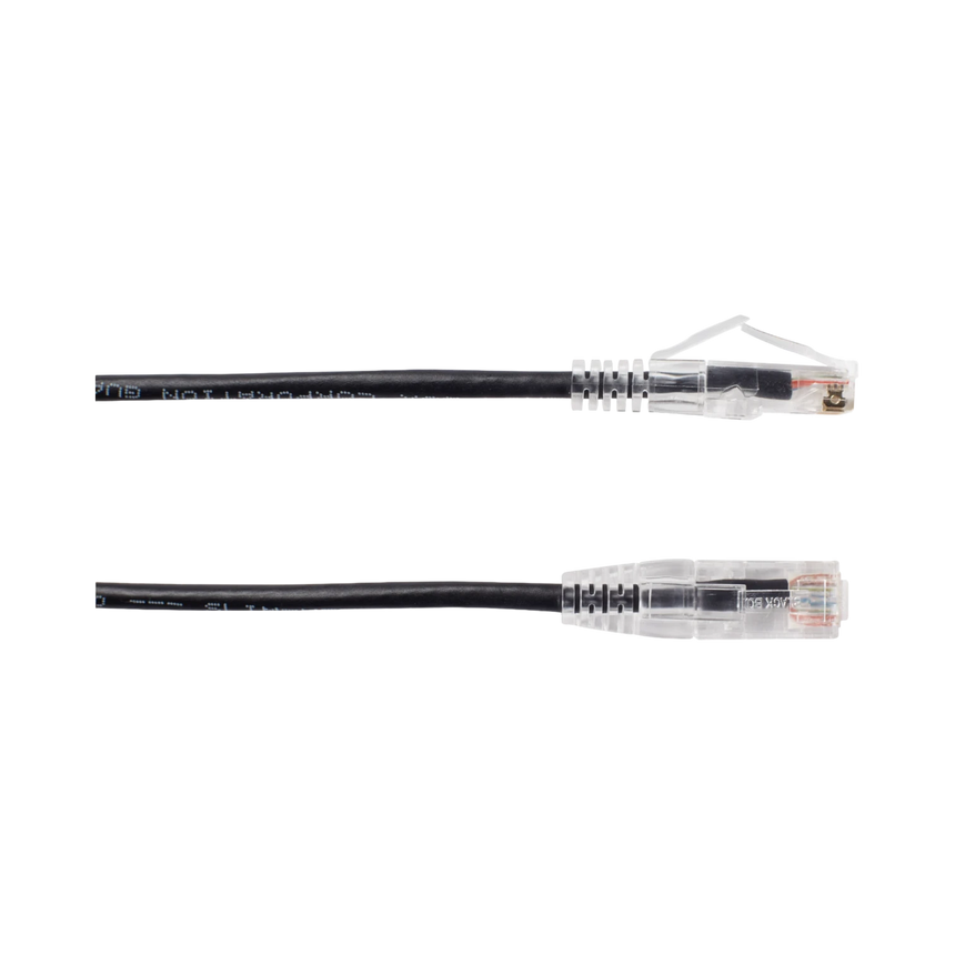 Black Box 12ft Slim-Net CAT6A 28AWG UTP Patch Cable (Black) — Being Shipped
