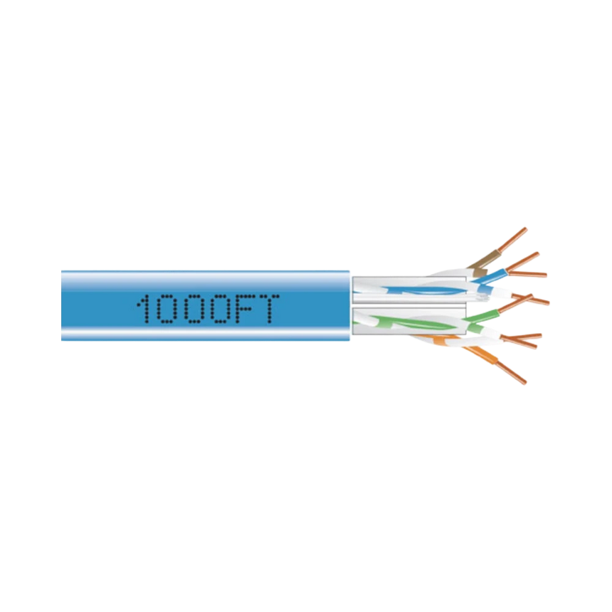 Black Box 1000ft GigaTrue CAT6A 650MHz Plenum Ethernet Cable (Blue) — Being Shipped