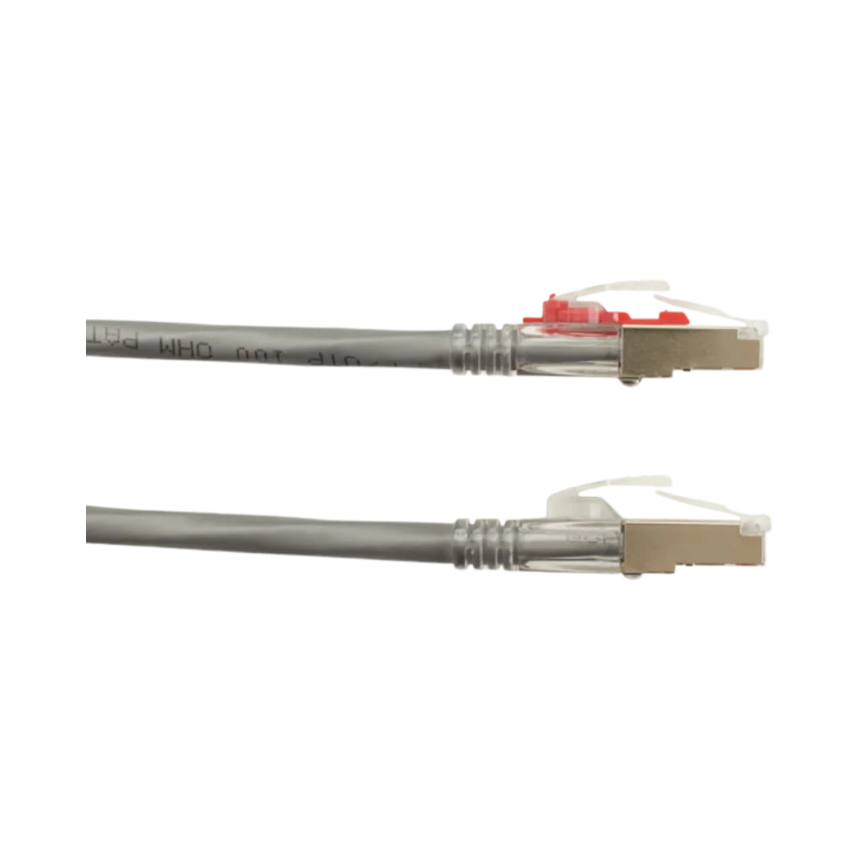 Black Box 15ft GigaTrue 3 CAT6 Shielded Locking Ethernet Cable (Gray) — Being Shipped