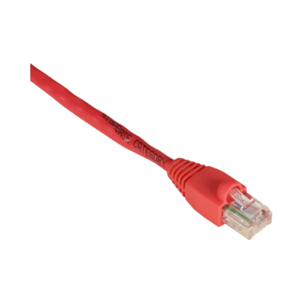 Black Box 7ft GigaBase Unshielded CAT5e Crossover Ethernet Cable (Red) — Being Shipped