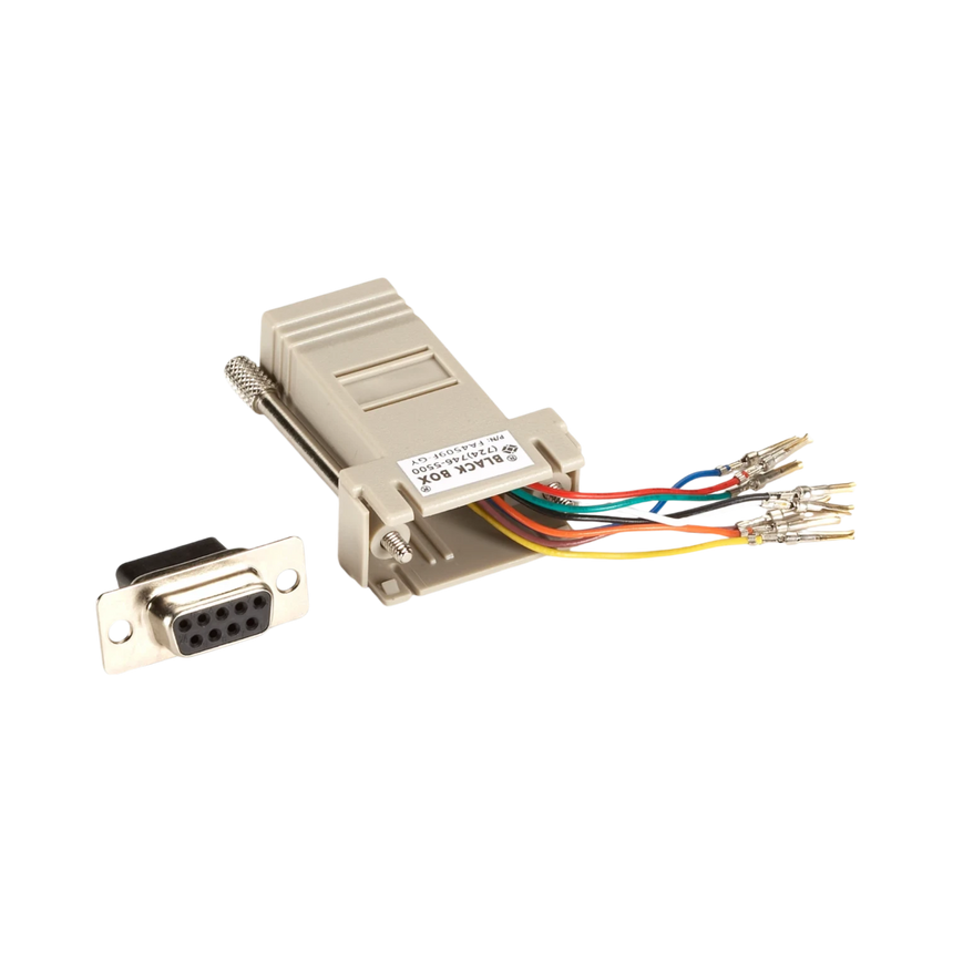 Black Box DB9 Female to RJ45 Female Modular Adapter Kit (Gray) — Being Shipped