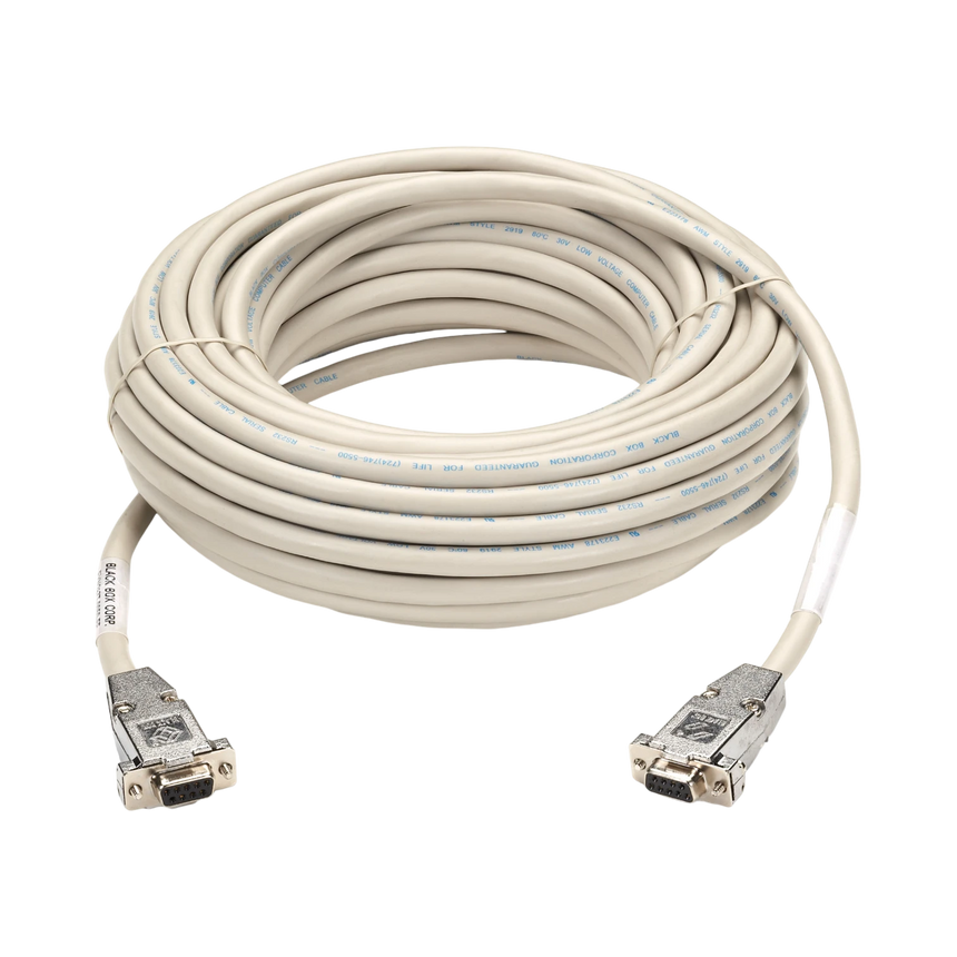 Black Box 10ft RS232 Shielded DB9 Female to Female Null Modem Cable (Gray) — Being Shipped