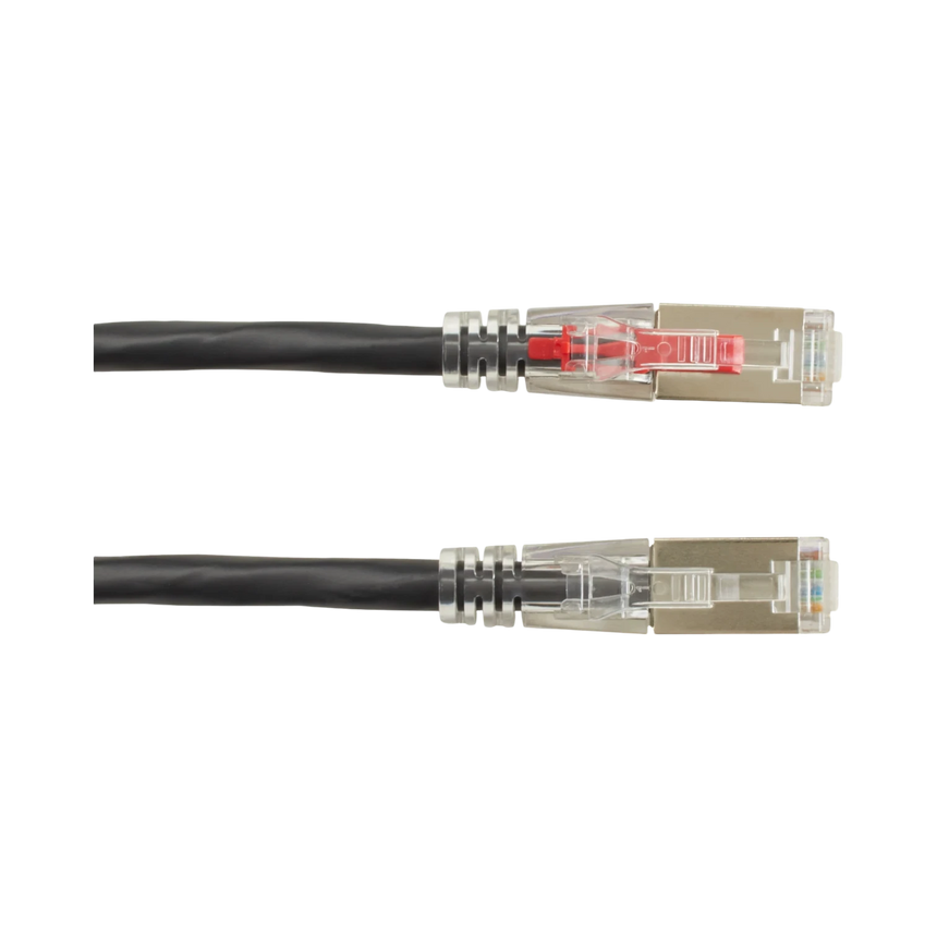 Black Box 3ft CAT6A Locking Shielded Ethernet Cable (Black) — Being Shipped