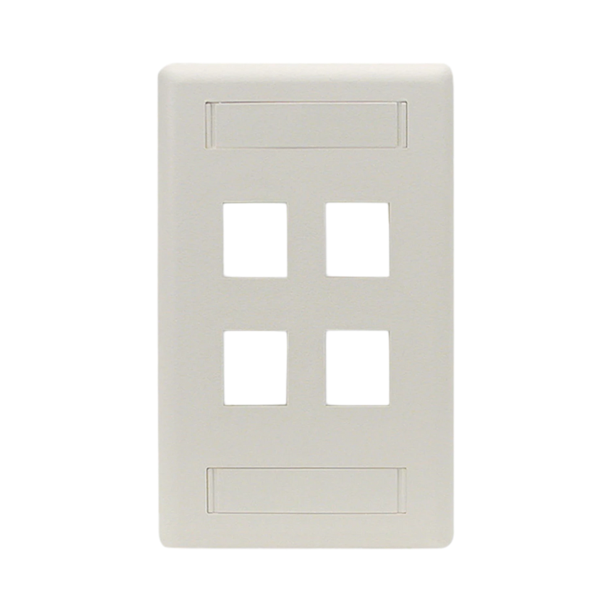 Black Box Single-Gang 1-Port Keystone Wallplate (Off-White) — Being Shipped