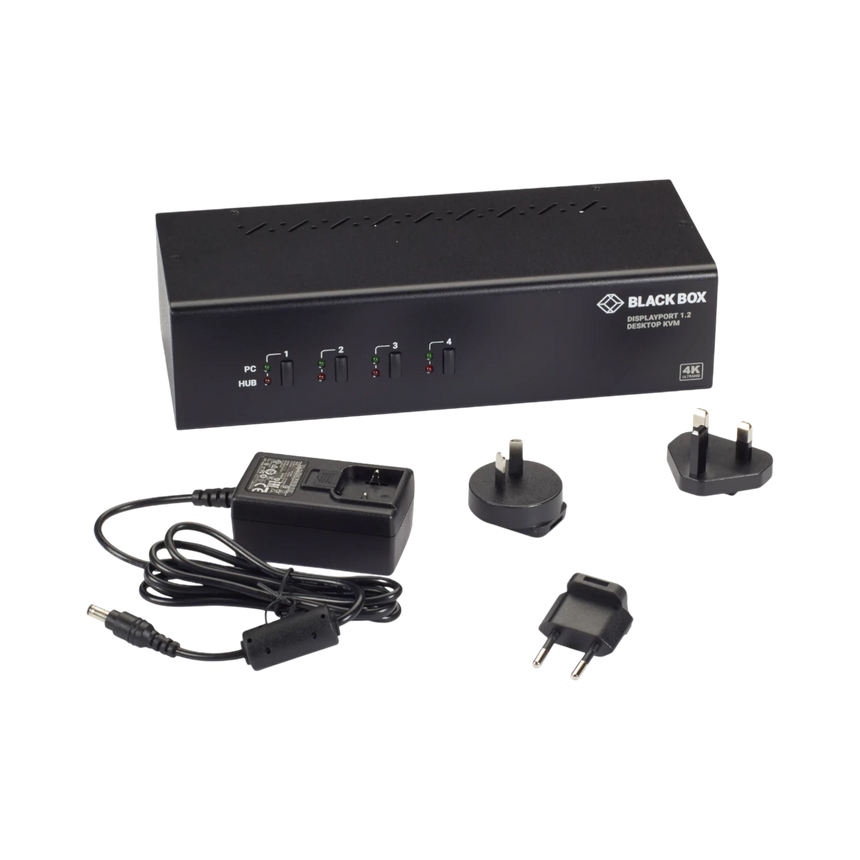 Black Box 4K 60Hz USB 3.0 Hub 4-Port Dual-Monitor KVM Switch — Being Shipped