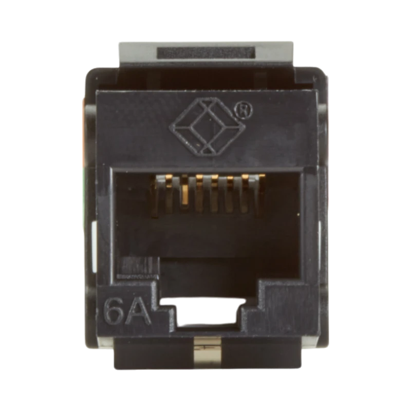 Black Box GigaTrue 2 CAT6A Keystone Jack Unshielded (Black) — Being Shipped