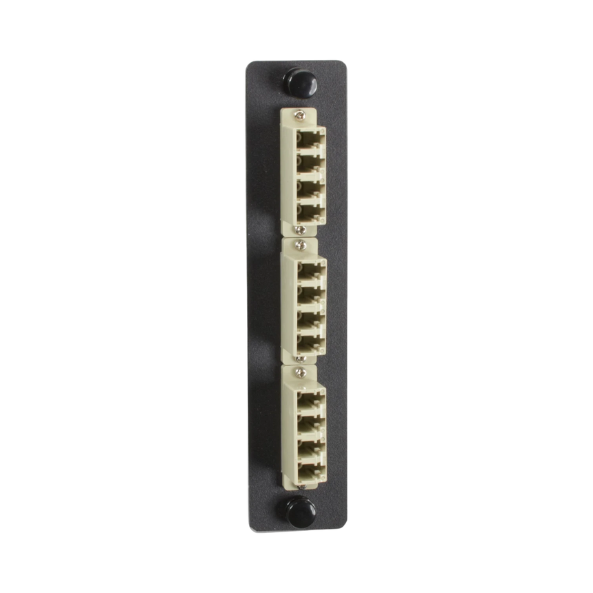 Black Box Standard LC Duplex Fiber Adapter Panel with Ceramic Sleeves — Being Shipped