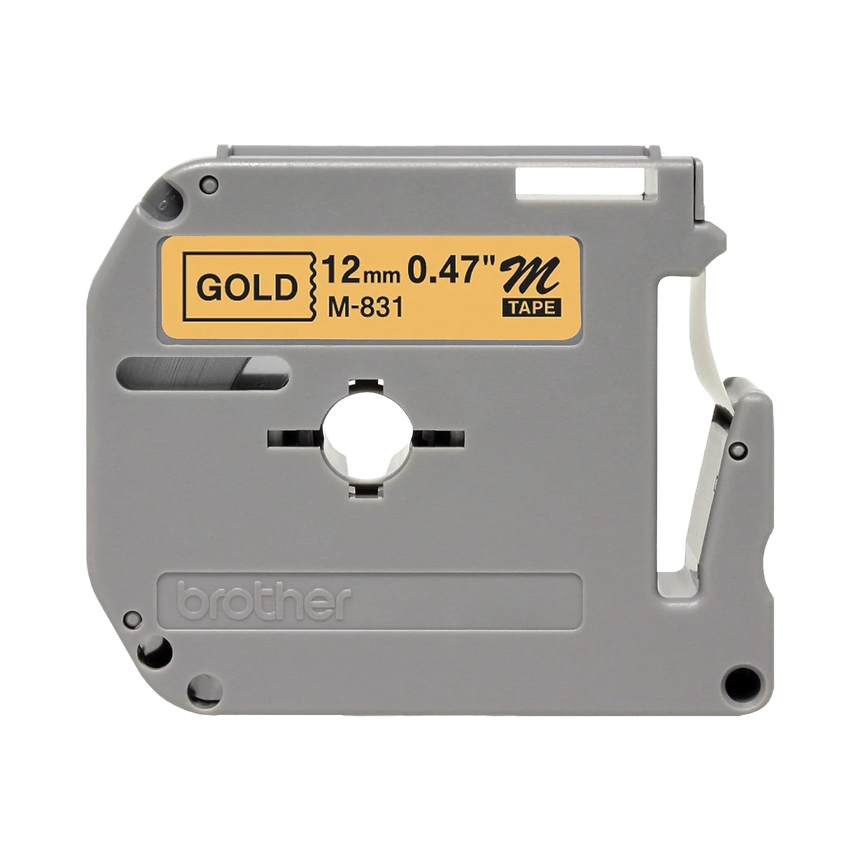 Brother 1/2" Black on Gold Labeling Tape for P-Touch — Being Shipped