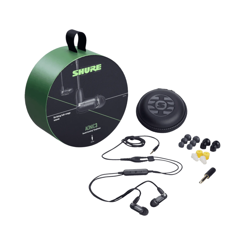 Shure AONIC 3 Wired Sound-Isolating Earphones (Black) — Being Shipped