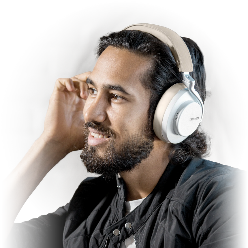 Shure AONIC 50 Wireless Noise-Canceling Headphones (White & Gold) — Being Shipped