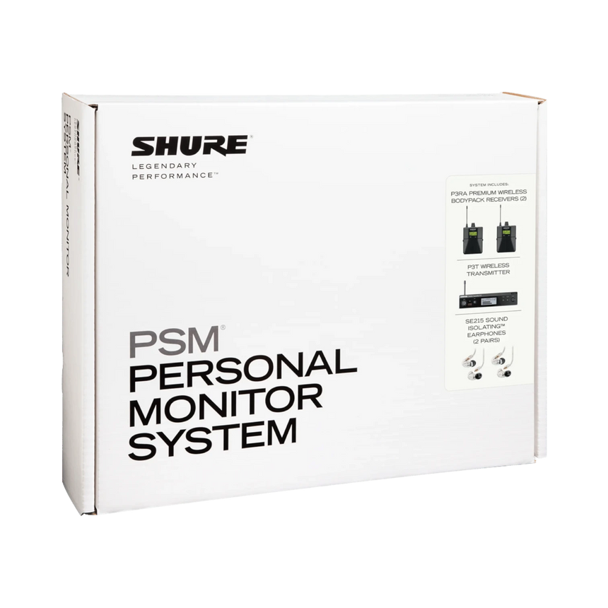 Shure PSM 300 Twin-Pack Pro Wireless In-Ear Monitor Kit (G20: 488 to 512 MHz) — Being Shipped
