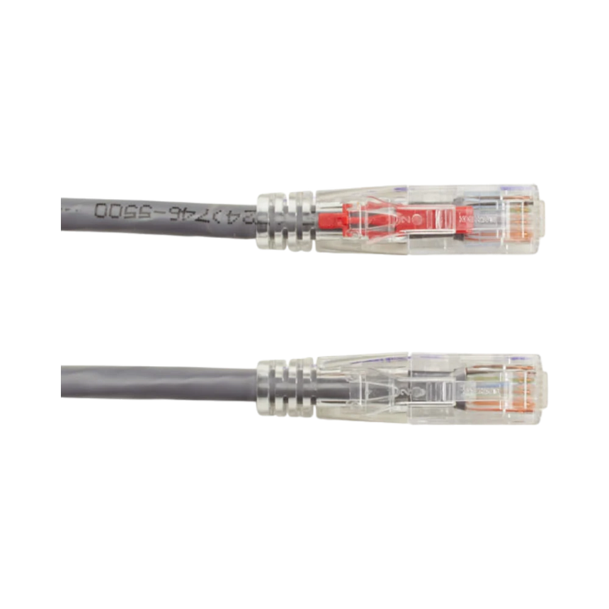 Black Box 3ft GigaTrue 3 Cat6 550MHz Lockable Ethernet Cable (Gray) — Being Shipped