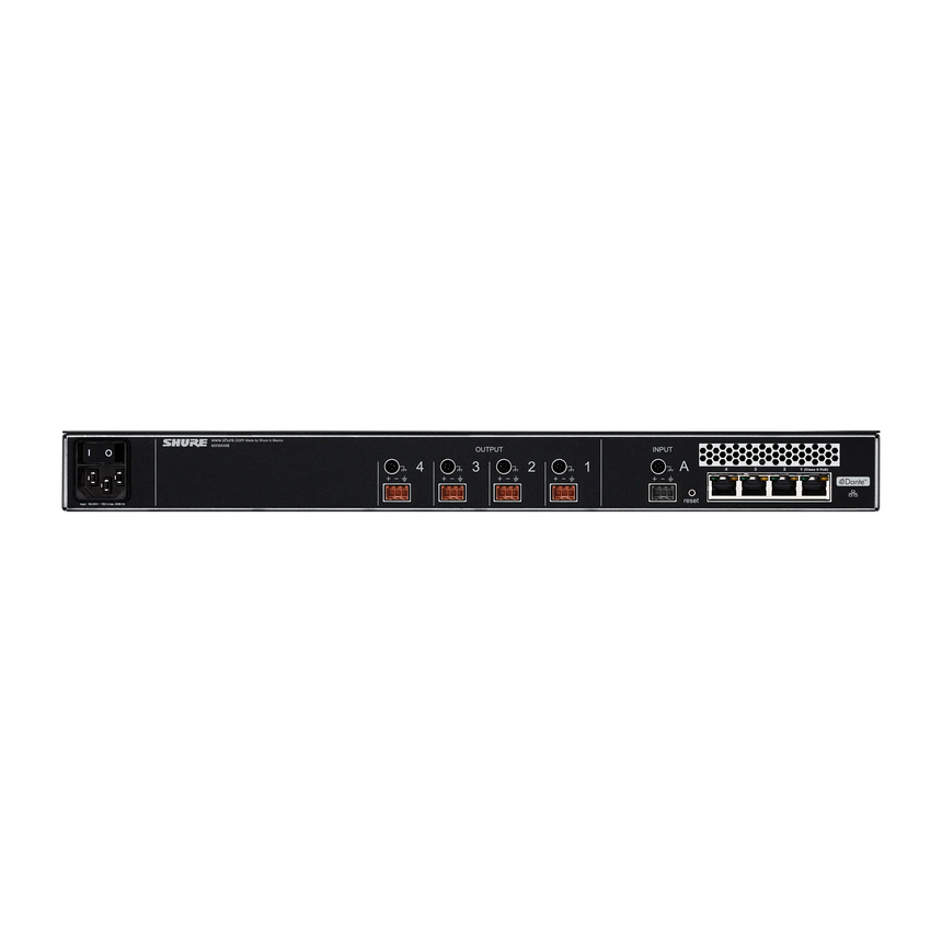 Shure MXWANI4 4-Channel Audio Network Interface — Being Shipped