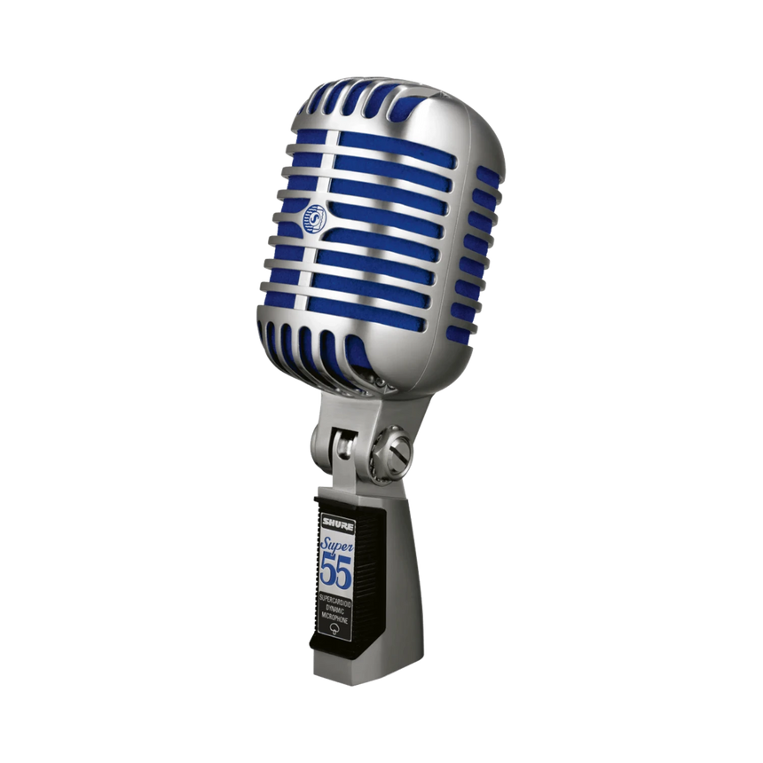 Shure Super 55 Supercardioid Dynamic Microphone (Chrome, Blue Foam) — Being Shipped