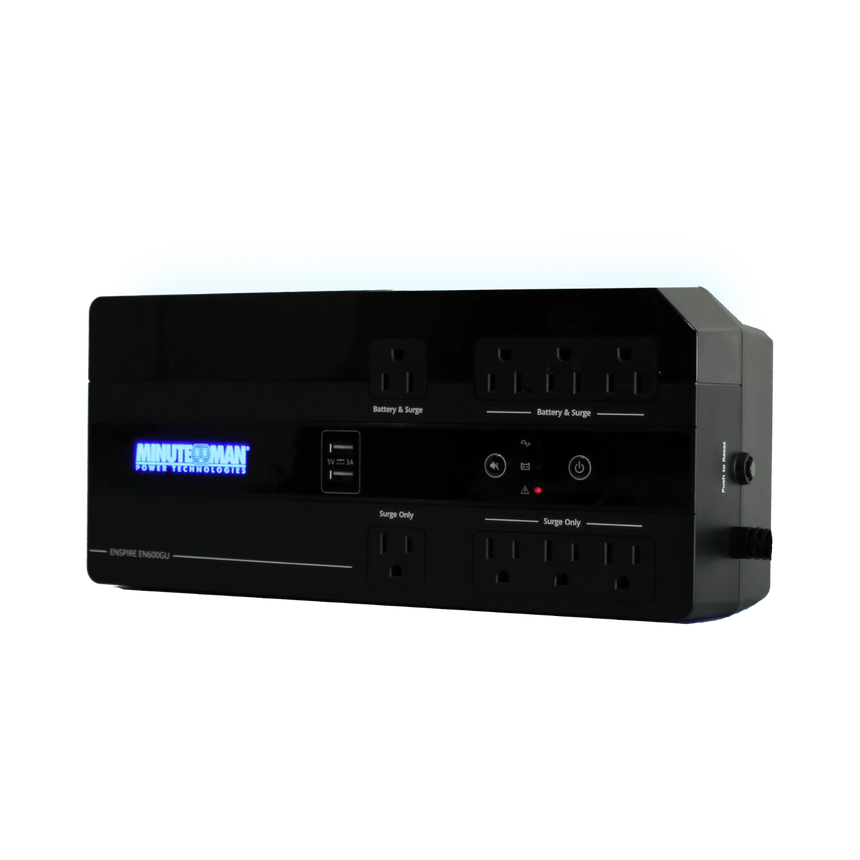 Minuteman UPS Enspire-G 600VA 300W 8 Outlets Standby UPS with USB — Being Shipped