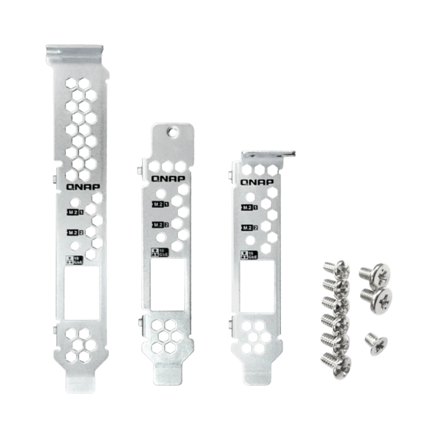 QNAP Long, Flat, and Short Profile Network Card Brackets for Qm2-2X10G1T(A) — Being Shipped