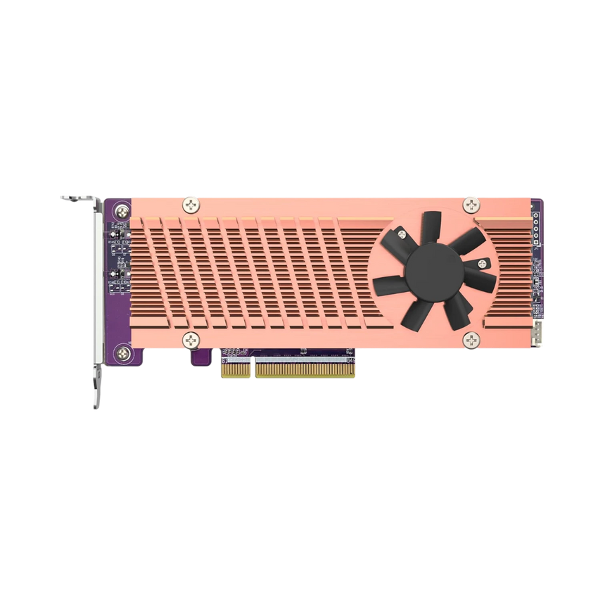 QNAP Dual M.2 22110/2280 PCIe Gen3 x8 NVMe SSD Expansion Card — Being Shipped