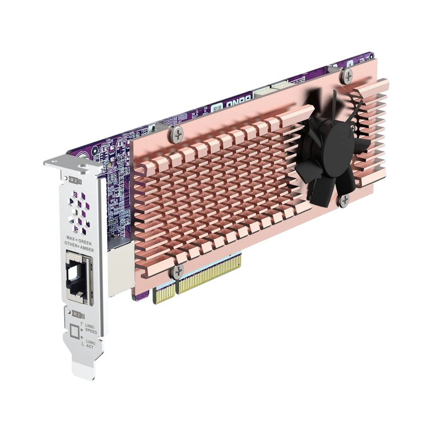 QNAP QM2-2P410G1T Dual M.2 2280 PCIe NVMe SSD & 10GbE Expansion Card — Being Shipped