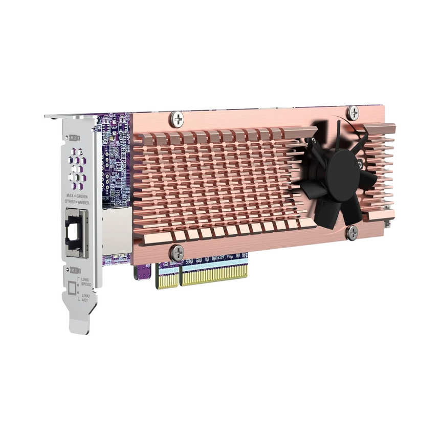 QNAP QM2-2P410G1T Dual M.2 2280 PCIe NVMe SSD & 10GbE Expansion Card — Being Shipped