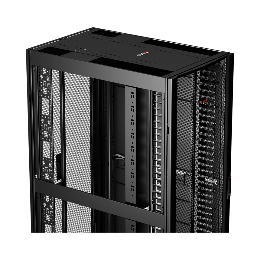 APC NetShelter SX, Networking Rack Enclosure, 42U, Black, 1991H x 750W x 1070D mm with Casters, Feet, Vertical Cable Managers, Side Panels — Being Shipped