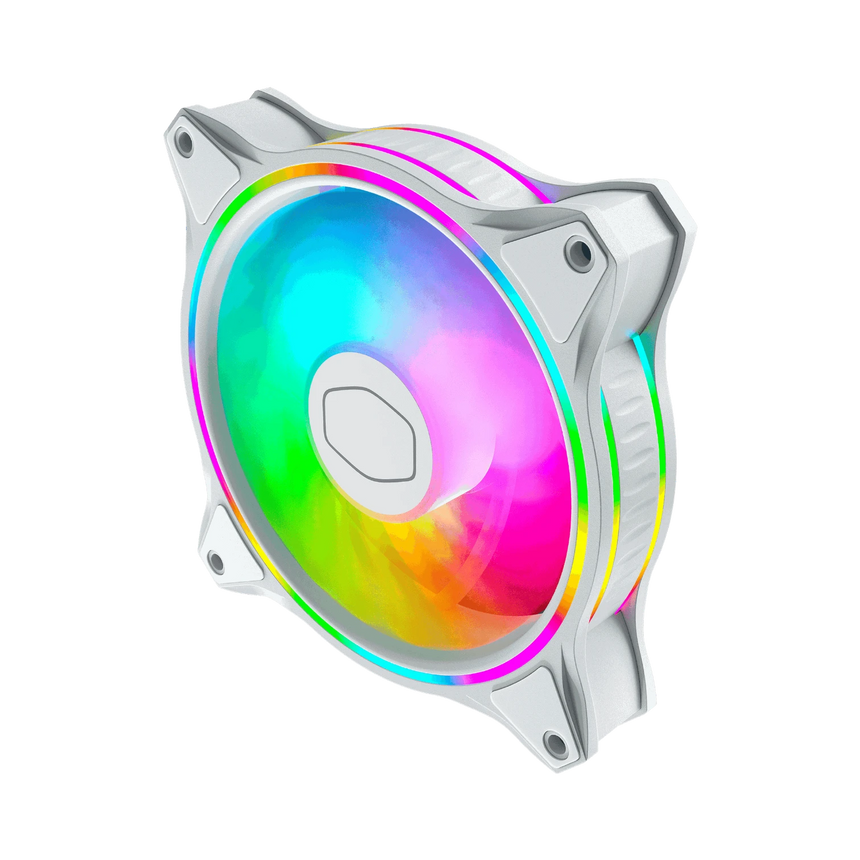 Cooler Master MasterFan MF120 Halo 3-Pack RGB 120mm Fan (White) — Being Shipped
