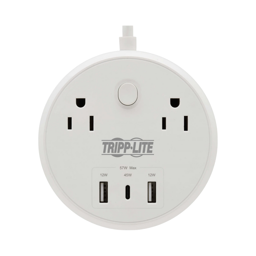 Tripp Lite 57W 8ft Cord 2-Outlet Surge Protector with 3 USB Ports — Being Shipped