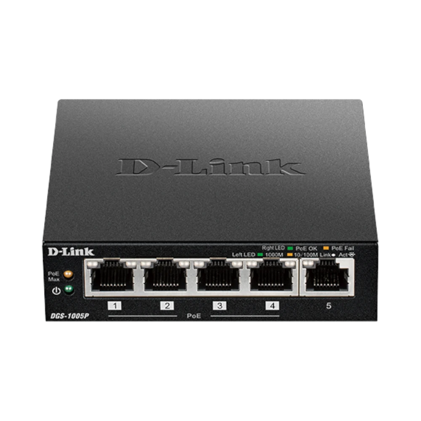 D-Link Compact Design 5-Port Gigabit PoE+ Desktop Switch — Being Shipped