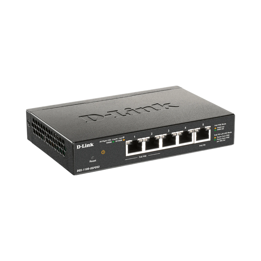 D-Link 5-Port Gigabit Smart PoE Switch with 2 PoE Ports — Being Shipped
