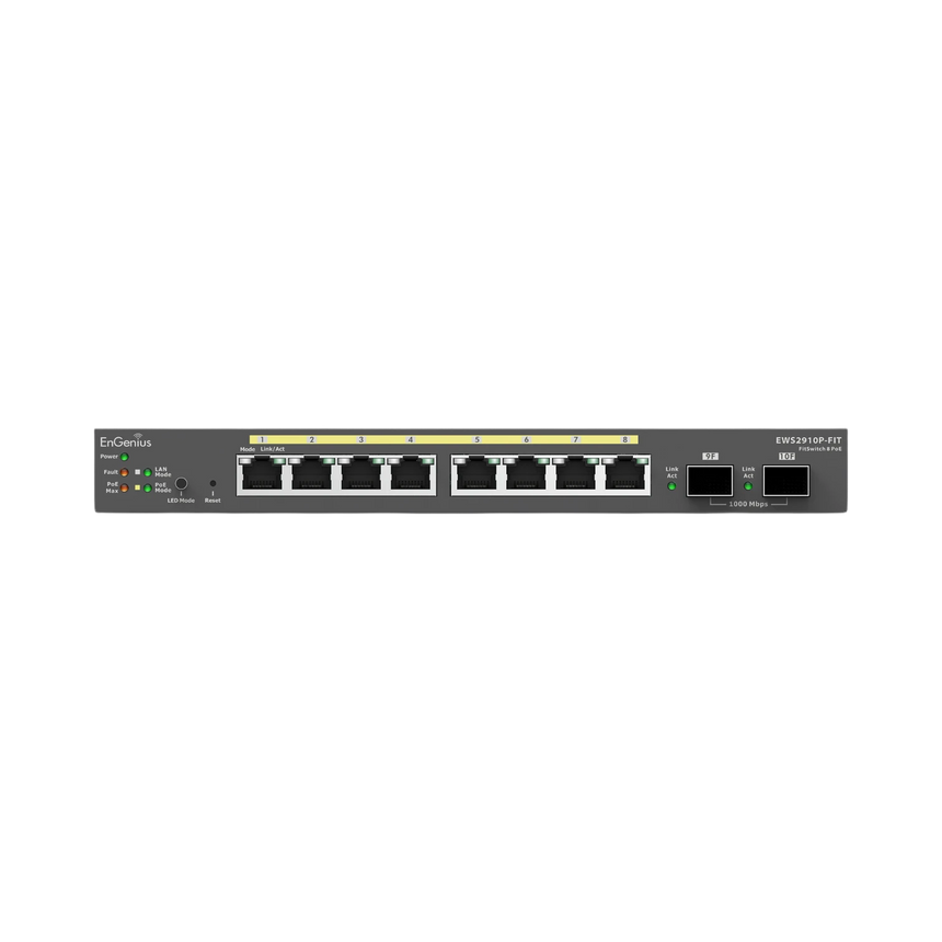 EnGenius EWS2910P-FIT Fit 8-Port Gigabit PoE Compliant Managed Network Switch — Being Shipped