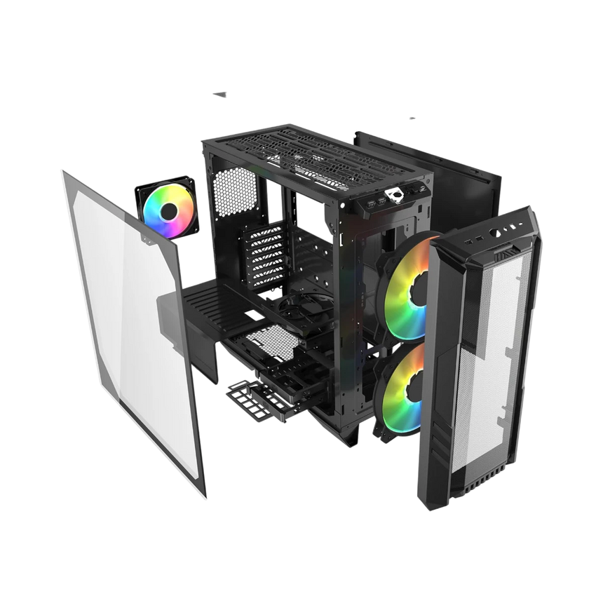 Cooler Master HAF 500 Mid-Tower Gaming Case (Black) — Being Shipped