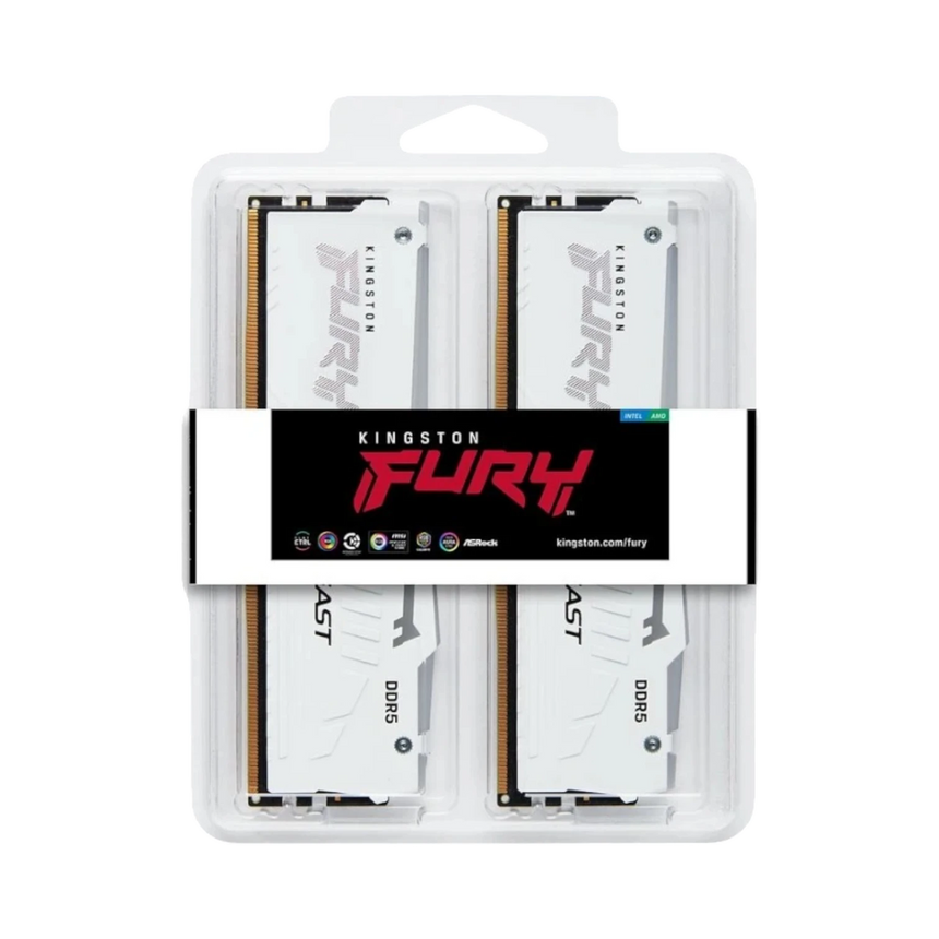 Kingston FURY Beast White 32GB DDR5 5200MT/s RGB Memory Kit (2 x 16GB) — Being Shipped