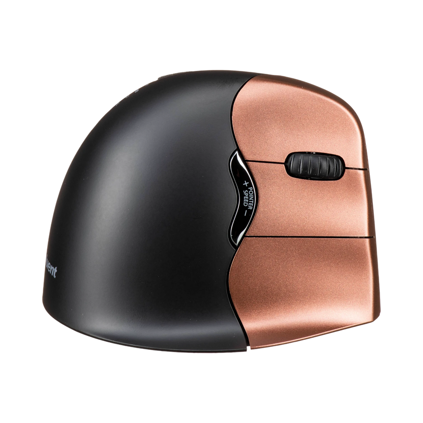 Evoluent VerticalMouse 4 Small Wireless Ergonomic Mouse (Black/Brown) — Being Shipped
