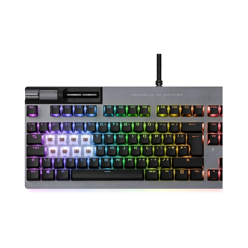 ASUS Strix Flare II Animate Ergonomic Wired Mechanical Gaming Keyboard (Gunmetal) — Being Shipped