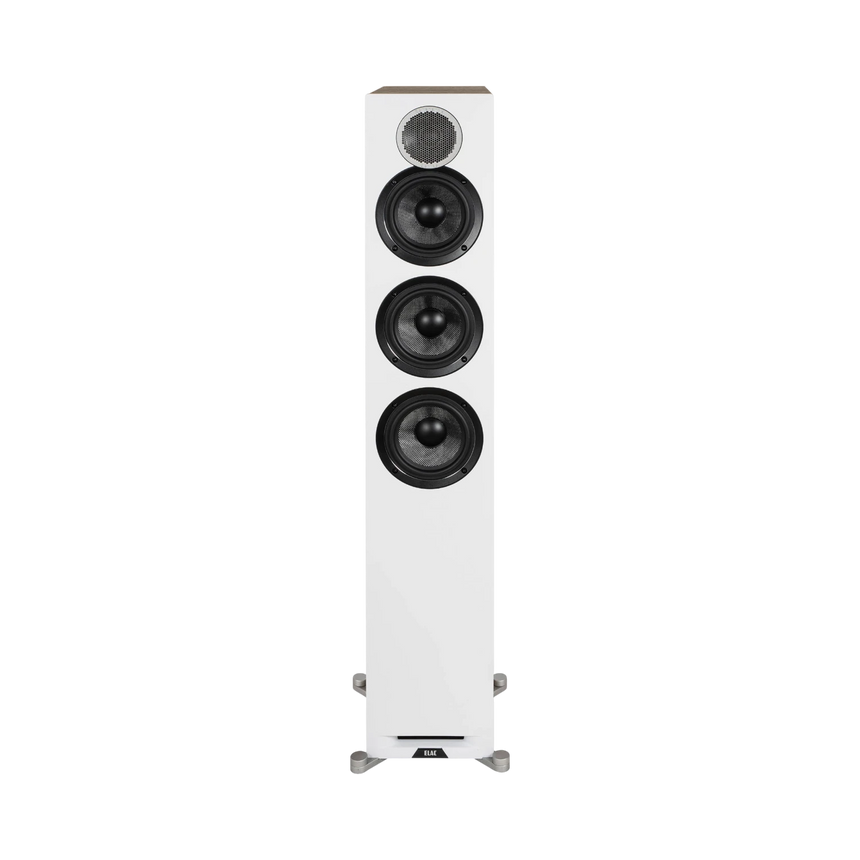 ELAC Debut Reference Three-Way Floorstanding Speaker (White Baffle, Oak Cabinet) — Being Shipped