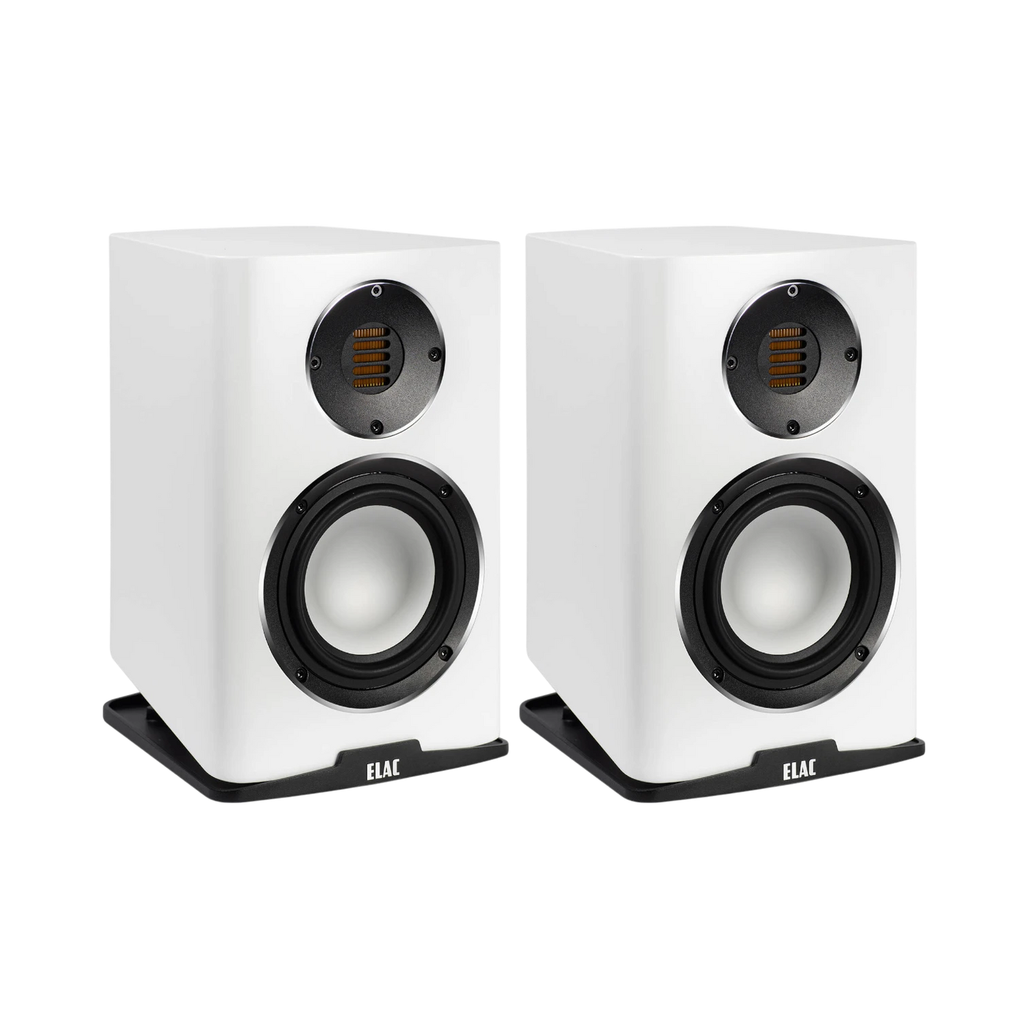 ELAC Carina BS243.4 2-Way Bookshelf Speakers (Satin White, Pair) — Being Shipped