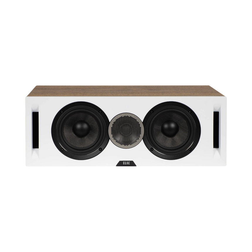 ELAC Debut Reference Two-Way Center Channel Speaker (White Baffle, Oak Cabinet) — Being Shipped