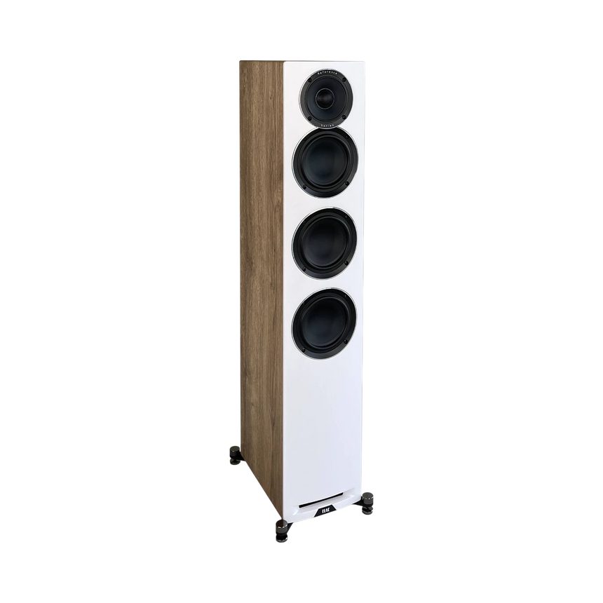 ELAC Uni-Fi Reference UFR52 Floorstanding Speaker (Satin White, Oak Sides) — Being Shipped