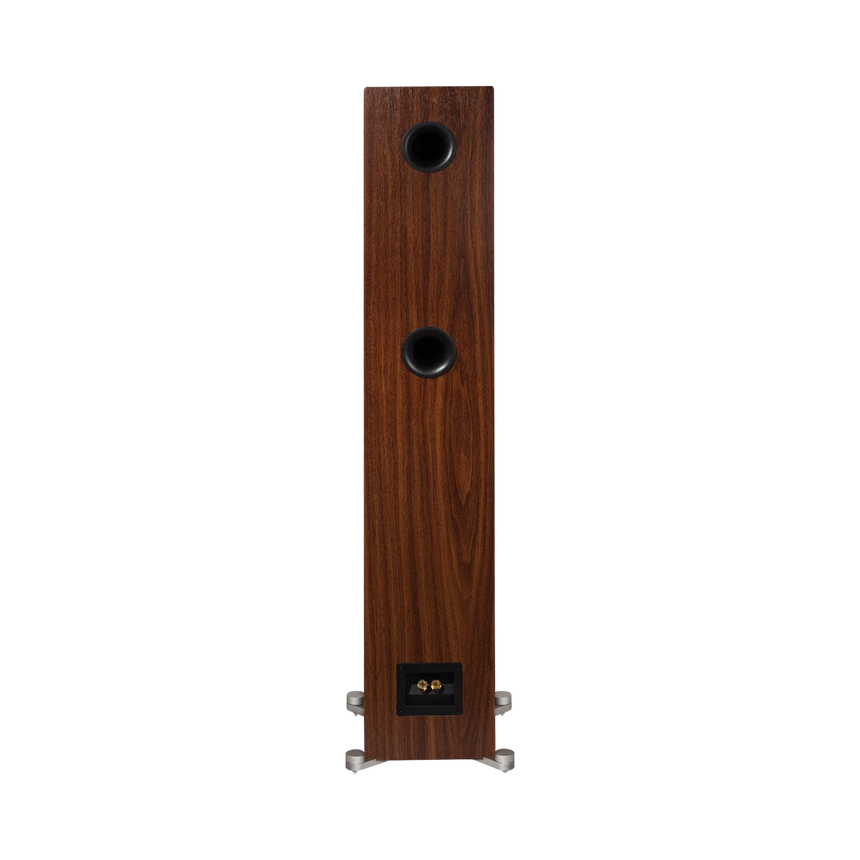 ELAC Debut Reference Three-Way Floorstanding Speaker (Black Baffle, Walnut Cabinet) — Being Shipped