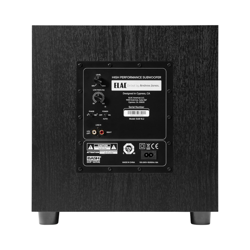 ELAC Debut 2.0 S10.2 10" 200W Powered Subwoofer (Black) — Being Shipped