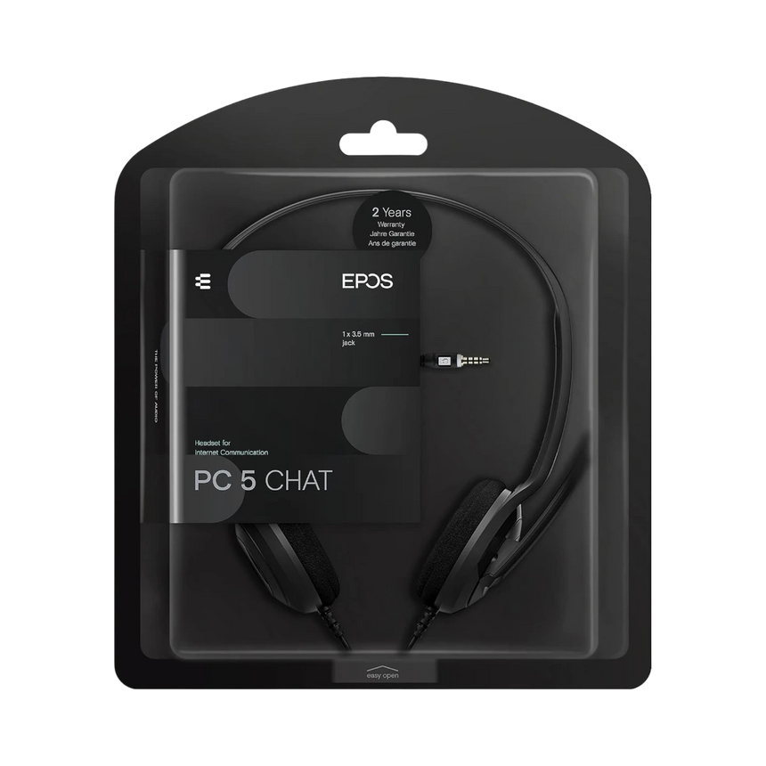 EPOS PC 5 CHAT Analog Stereo Headset with Noise Canceling Mic — Being Shipped