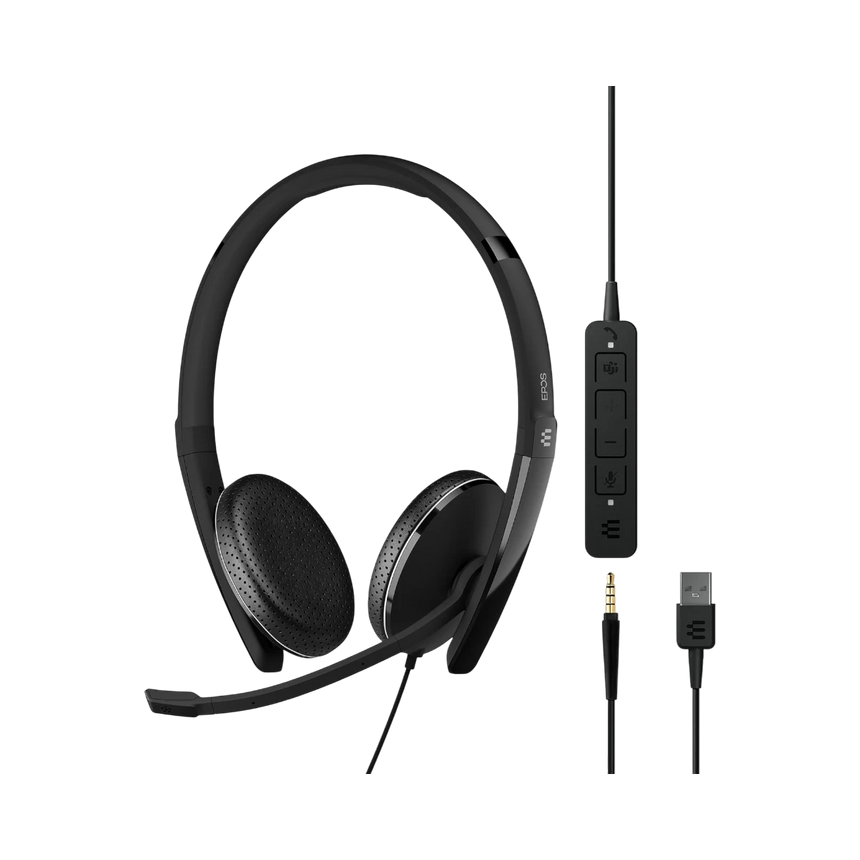 EPOS ADAPT 165T USB II 3.5mm Jack Wired Stereo Headset — Being Shipped