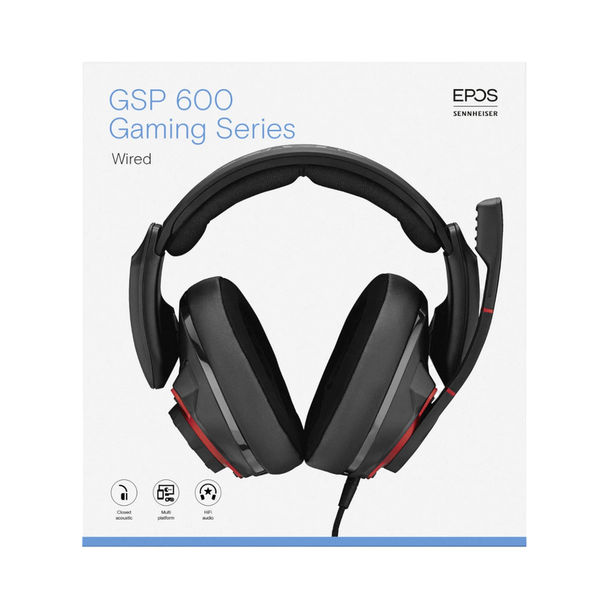 EPOS GSP 600 Wired Head-Band Gaming Headset (Black/Red) — Being Shipped